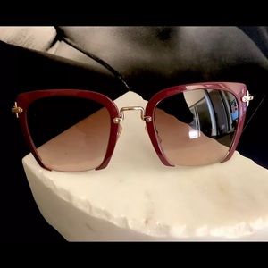 Miu Miu Purple & Gold / Brown Gradient Sunglasses